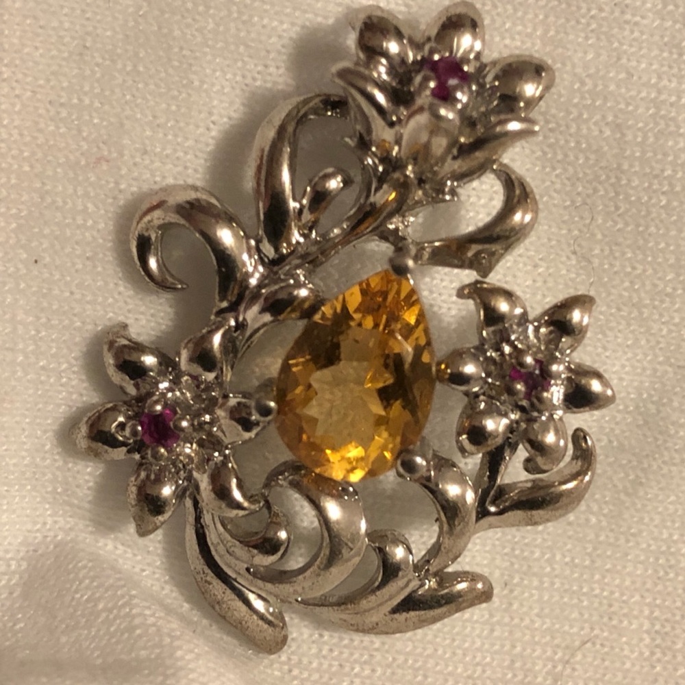 Silver  necklace charm